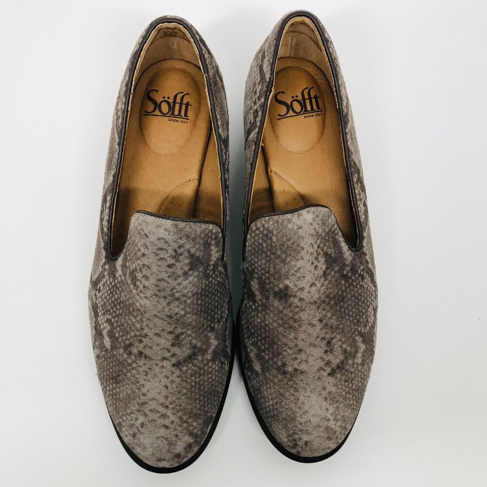 Sofft Severn Taupe & Gray Amazonia Snake Print Leather Loafer - Picture 2 of 6